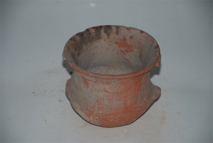 马家窑文化马厂类型双耳素陶罐